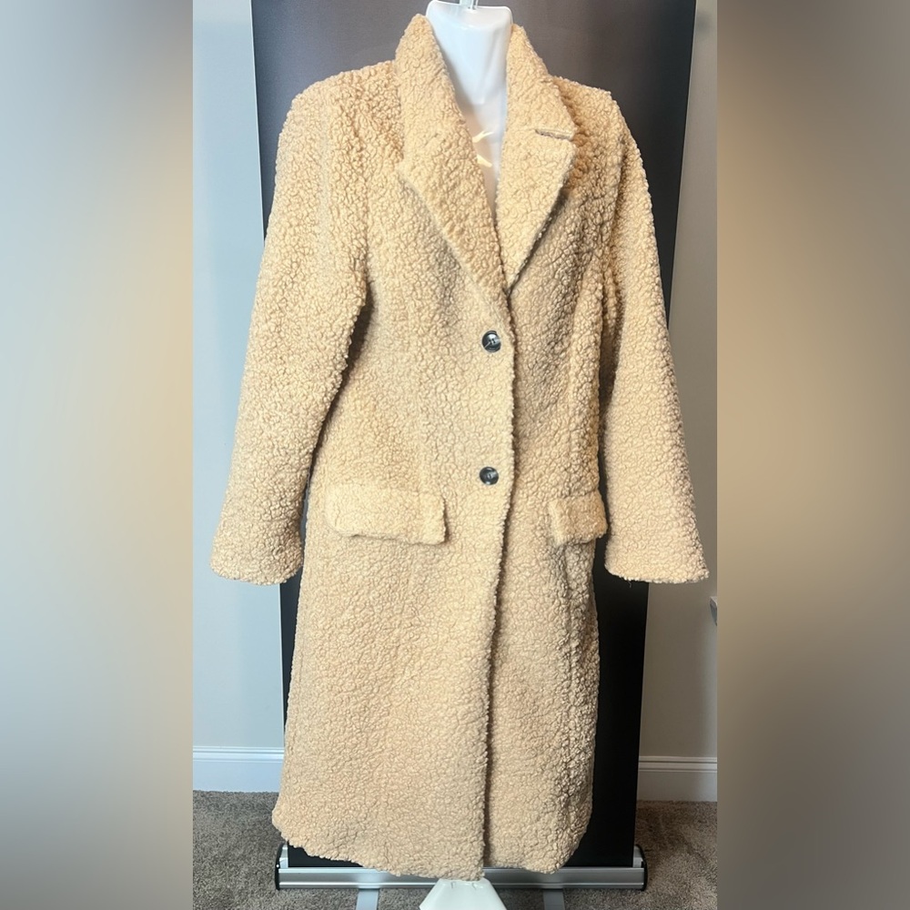 Women's Tan Teddy Coat